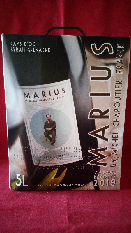 MARIUS MICHEL CHAPOUTIER IGP PAYS D'OC ROUGE 2020 13,5 BIB 5 LITRES