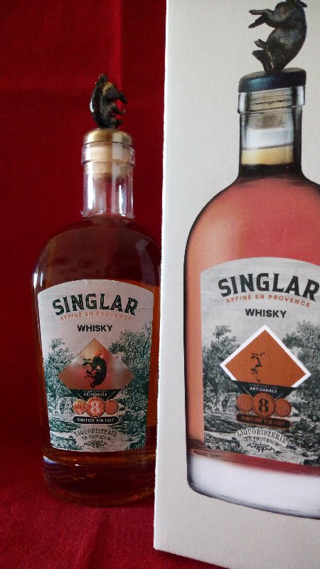 SINGLAR WHISKY ARTISANAL 8 ANS AFFIN FT VIN CUIT LIQUORISTERIE DE PROVENCE 43 70cl