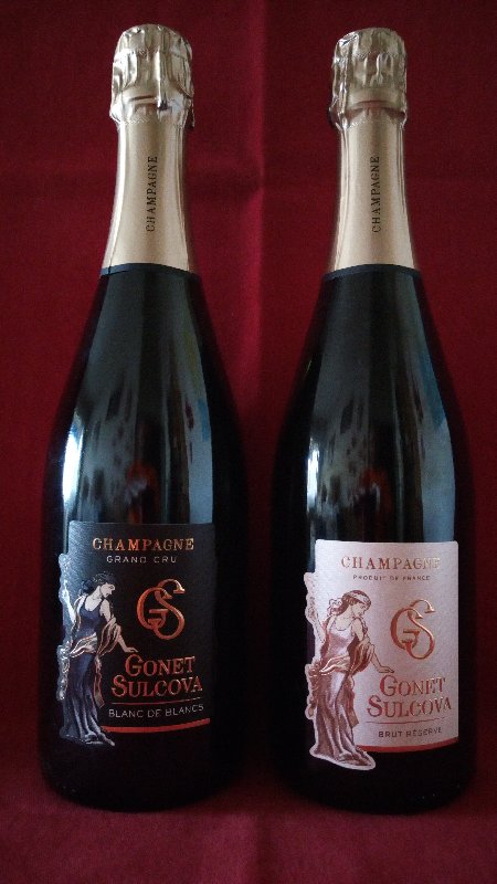 DUO CHAMPAGNE GONET SULCOVA GRAND CRU BLANC DE BLANCS 12° & BRUT RÉSERVE 12,5° 2x75cl