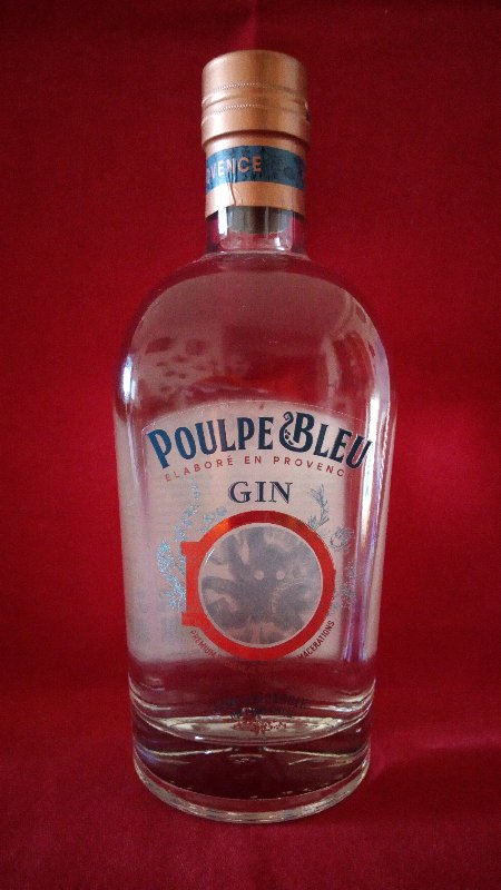 POULPE BLEU GIN ARTISANAL AUX 10 PLANTES LIQUORISTERIE DE PROVENCE 41° 70cl