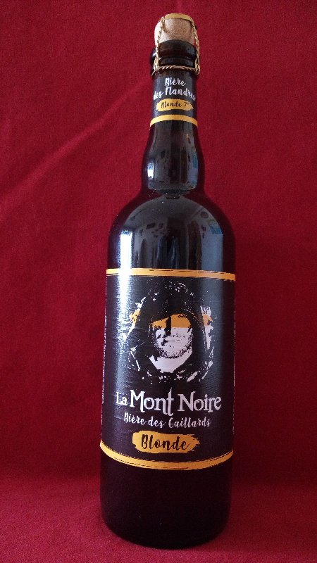 LA MONT NOIRE BIÈRE DES GAILLARDS FLANDRES BELGIQUE BLONDE 7° 75cl