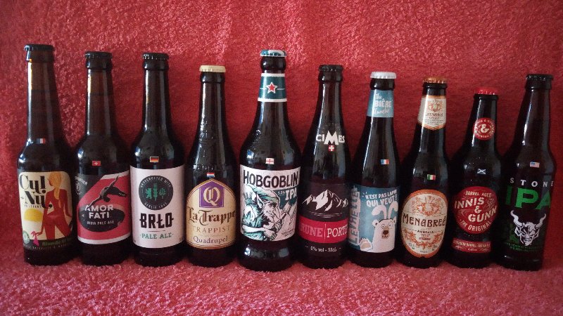 COFFRET 10 PREMIUM CRAFT BEERS 349,5cl