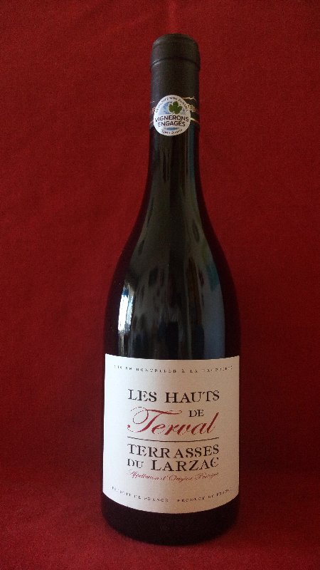 LES HAUTS DE TERVAL TERRASSES DU LARZAC AOP ROUGE 2020  13,5° 75cl